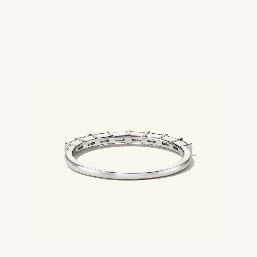 Mejuri Baguette Diamond Half Eternity Band - 14k White Gold