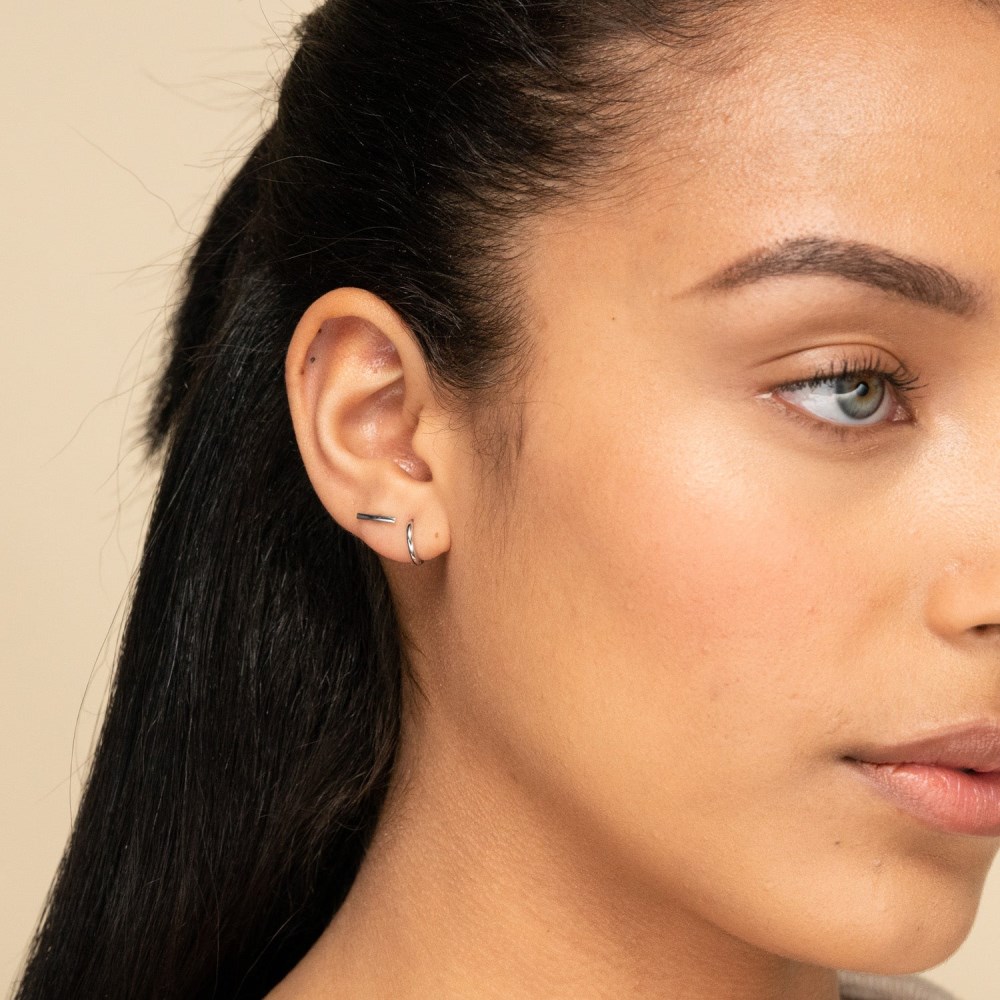 Mejuri Mini Hoop - 14k White Gold